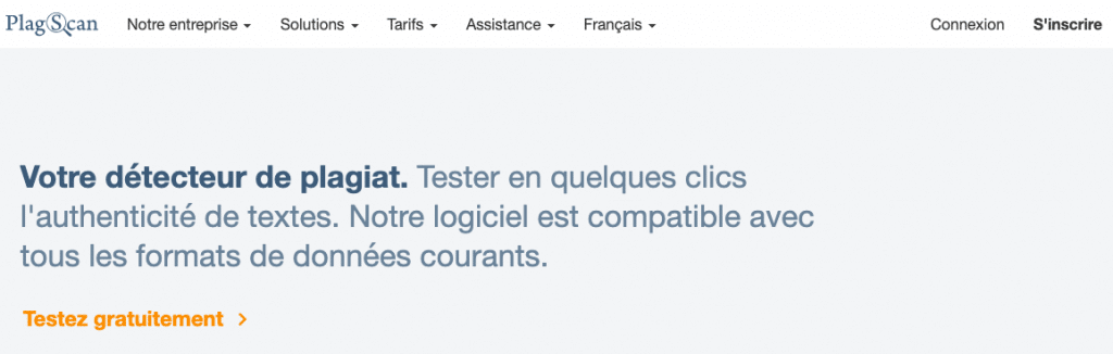 outil anti plagiat sur internet plagscan